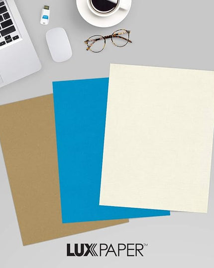 LUXPaper 8.5" x 11" Paper | Letter Size | Natural Linen | 80lb. Text | 500 Qty