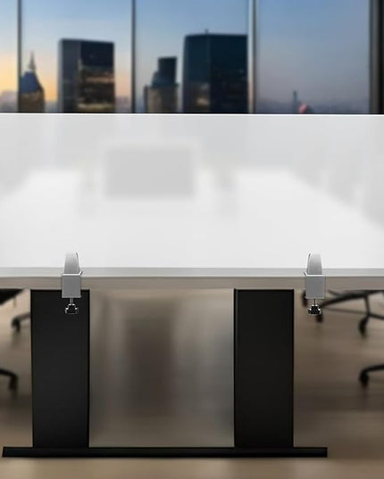 Acoustic Desk Divider,Frosted Acrylic Clamp-on Soundproof Desk Privacy Panel,Standing Office Desk Furniture Partitions for Classroom Office Students Desk (1 Pcs 47 x 18 Inch)