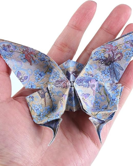 Origami Paper Kit 50 Sheets 70GSM 6 Inch Square Double Sided Color 50 Vivid Japanese Washi Chiyo Colors for Hand Crafts Origami Paper Arts Creativity.Flower Fairy
