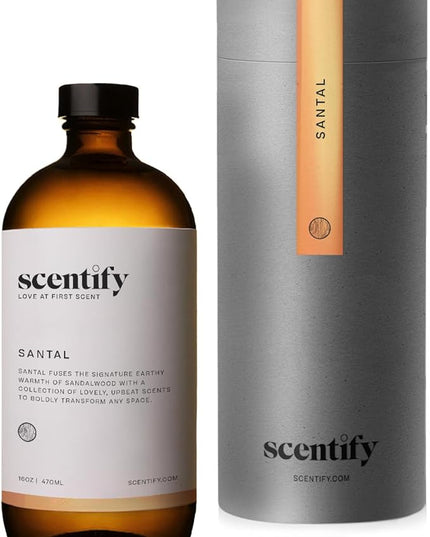 Scentify Santal Aroma Oil Refill Scent for Oil Diffusers - Iris, Amber, Sandalwood, Cedar Scents - Luxurious Relaxing Aromatherapy Diffuser Fragrance 470ml, 16 oz