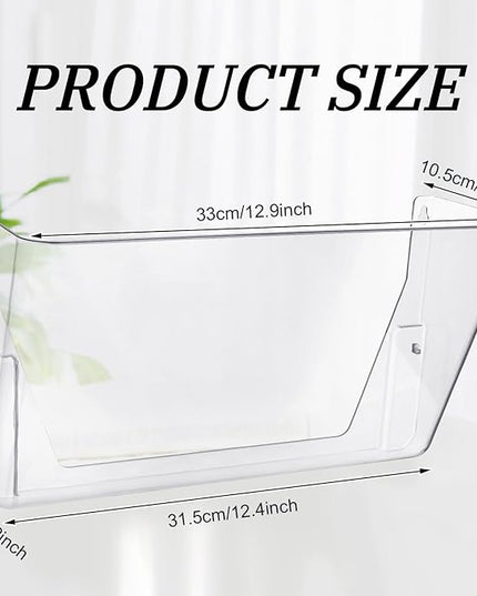 Tenceur 12 Pcs Plastic Single Pocket Wall Mount File Holder with Double Sided Adhesive Tape and Screws Wall File Hanging Folder Letter Paper Mail Organizer for Office Home Classroom (Clear)