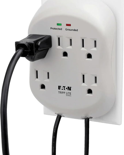 Eaton Tripp Lite SK5TEL-0 Multi-Plug Wall Outlet Extender Surge Protector Plug, 5 Outlets, 1080 Joules, Diagnostic LEDs, Phone (RJ11) Protection, Lifetime Manufacturer's Warranty & $15,000 Insurance