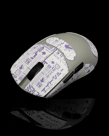 Grip Tape for Lamzu Atlantis Maya - Anti-Slip,Enhanced Control, Sweat Resistance,Improves FPS Gaming Grip & Mouse Protection [Pre-Cut] EVA White Purple 0.5mm