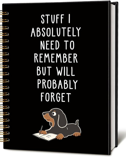 LIANGW Funny Dachshund Gifts for Women & Men, Dachshund Spiral Notebook Journal, Funny Weiner Dog Gifts, Sausage Doxie Dog Gift, 5.5x8.3 Inch