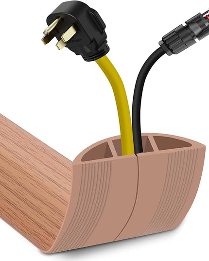 Floor Cord Cover 3.3FT Cord Covers for Wires on Floor Protect Wires & Prevent Trip Hazards, Easy to Cut for Home, Office, School, Concerts, Cavity W0.6in x H0.32in