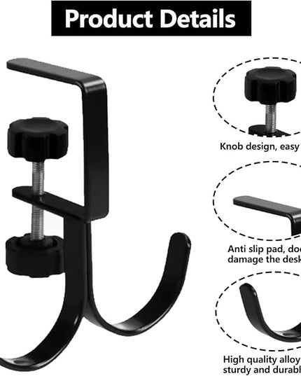 KISOY Purse Hook for Table Handbag Hangers Purse Hanger for Desk Bag Hooks for Tables can Hook Bag Purse Heavy Duty Foldable Purse Holder for Table Floding (JL Type Hook)