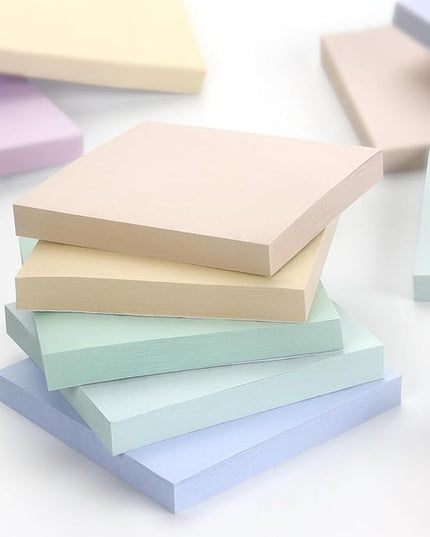 Sticky Notes 3x3 inch, 8 Pads, Pastel Colors Self-Stick Pads, Self-Adhesive Sticky Notes, 8 Pads/Pack, 80 Sheets/Pad, Total 640 Sheets