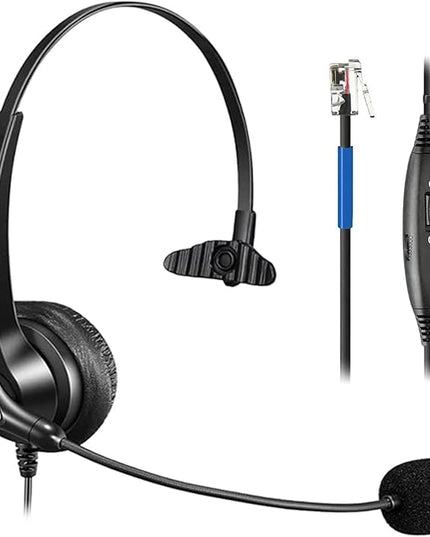 Callez RJ9 Cisco Phone Headset for Office Phone with Noise Cancelling Microphone & Mute Switch, Telephone Headset Compatible with Cisco IP Phones 7821 7841 7945 7962 7965 7975 8811 8841 8851 8865