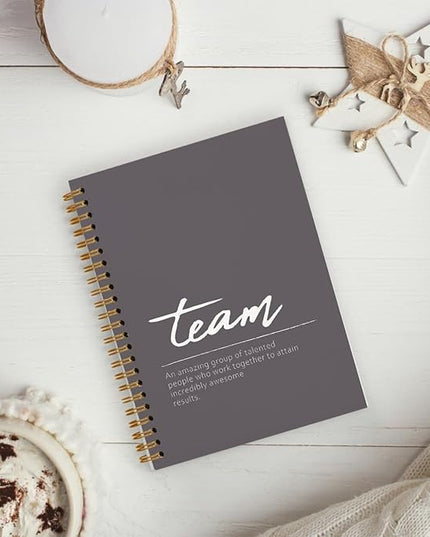 hold fizz Grey Meeting Notebook for Work, Employee Appreciation Gifts, Team Gifts for Employees, Thank You Gifts for Women Men Leader Boss Mentor Manager Coworkers Going Away Retirement, 5.5"x8.3"