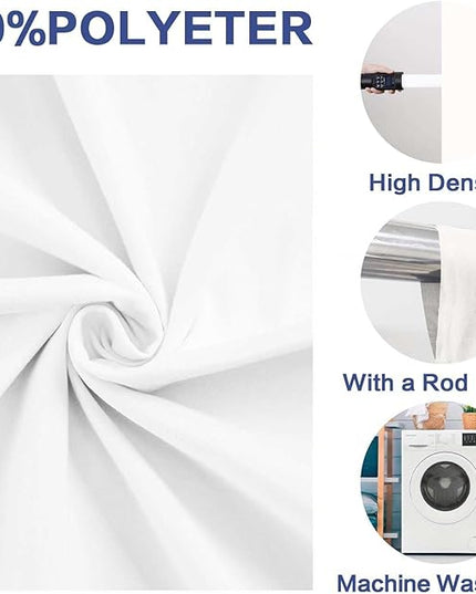 White Backdrop for Photoshoot,Photo Background for Party Portrait Photoshoots Video Studio 8x10FT