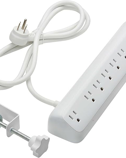 Eaton Tripp Lite Series Desk Clamp Power Strip Surge Protector, 6-Outlets, USB-A & USB-C Charging Ports, 900 Joules, 6ft Flat Extension Cord, Lifetime Manufacturer's Warranty (TLP66UCLAMP)