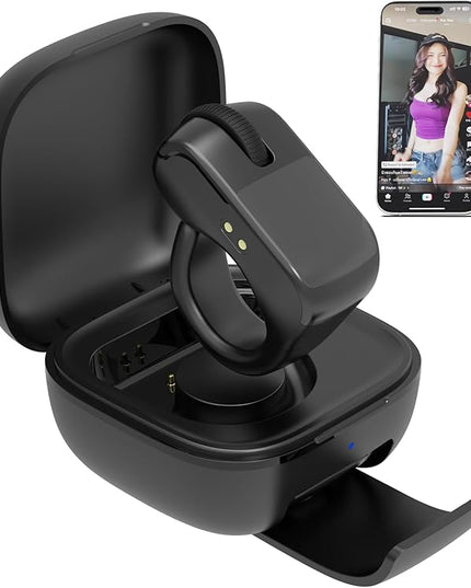 Remote Control for TikTok,Air Finger Ring Mouse with Touchpad, Bluetooth Page Turner for iPad/Kindle App/iPhone/Android (Black)