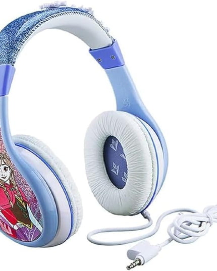 Frozen 2 Kids Headphones, Adjustable Headband, Stereo Sound, 3.5Mm Jack, Wired Headphones for Kids, Tangle-Free, Volume Control, Foldable, Childrens Headphones Over Ear for School Home, Travel