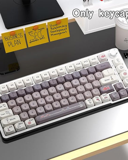 134 Keys MOA PBT Keycaps Set for Cherry Gateron MX Switches Mechanical Keyboard Key Cap (Smart Fish)