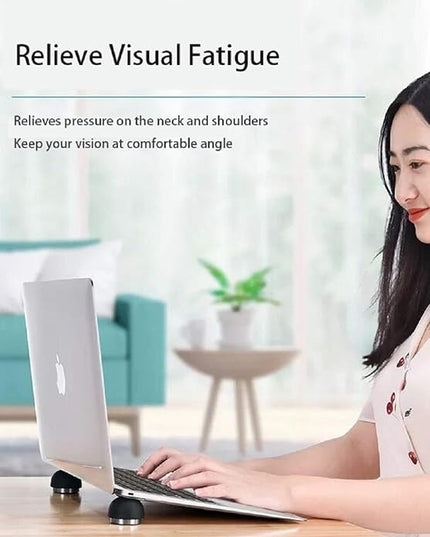 Ergonomic Laptop Cooling Pad - Portable Magnetic Cooler Stand for Laptop Computer