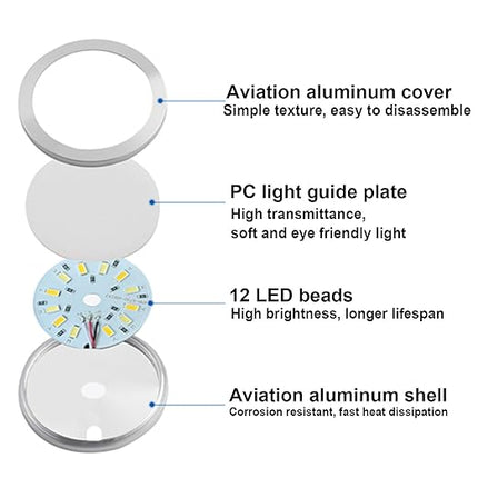 LED Lamp Kit 001 Three Colors for Bambu Lab Makerworld 3D Printed DIY Hardware Model Spare Parts 5V USB Powered, 3000K Warm Light (2)