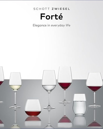 SCHOTT ZWIESEL Forté All Purpose Glass 15 Ounce (Set of 6), Drinking Glasses for Water, Beverages and Mixed Drinks, Dishwasher-Safe Tritan Crystal Glasses, Made in Germany