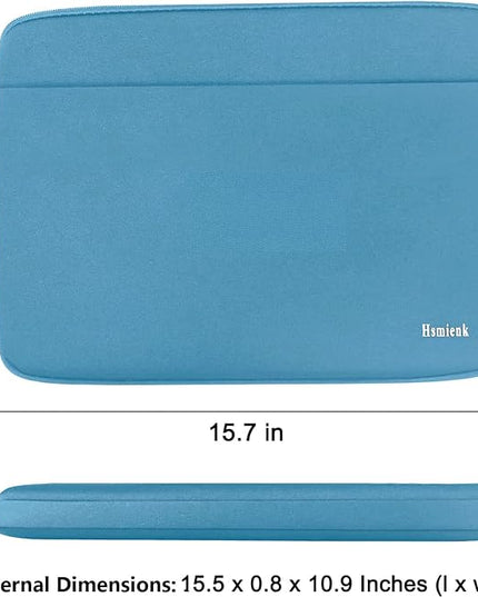 Laptop Sleeve Bag, 15.6 inch Computer Case Shockproof Protective Notebook Case with Accessory Pocket, Briefcase Carrying Laptop Sleeve for 15.6" HP, ASUS, Dell, Lenovo, Acer -Sky Blue
