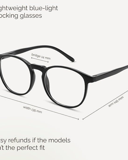 IBOANN Blue Light Glasses for Woman/Men, Fashion Blue Light Glasses Men, Fake Glasses Help Reduce Screen Fatigue