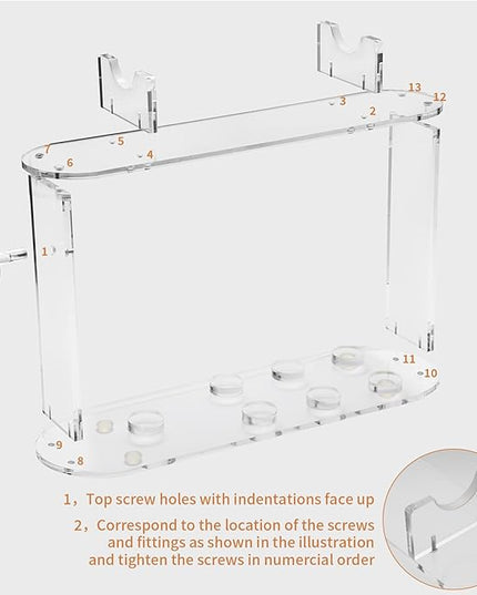 Desktop Storage Holder Compatible with Dyson Airwrap/Airwrap Origin/Airwrap i.d, 7-Hole Acrylic Organizer Compatible with Dyson Airwrap Multi-Styler for Home Bathroom and Hairsalon
