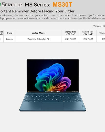 Smatree MS30T Hard EVA Protective Sleeve with Stand Compatible for 13.3 inch ASUS Zenbook 13 OLED (UX325), for 14 inch Lenovo Yoga Slim 9i Copilot+PC, Waterproof and Anti-Shock Bag