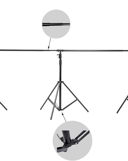Kate 10x20ft (3x6m) Photography Backdrop Frame Stand for Room Set Adjustable Heavy Duty Photography Background Support System Kit