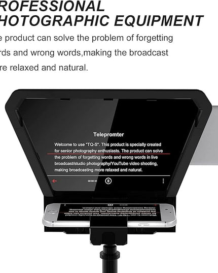 GVM Teleprompter Portable for iPad, Tablet, Smartphone & DSLR Cameras, Teleprompter Kit with Remote Control & Flexible Holder, teleprompter for Smartphone APP Compatible with iOS/Android