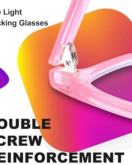 VISOONE Blue Light Blocking Glasses Square with Anti Computer Glare for Gaming Women and Men MONTANA