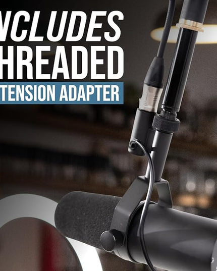 Shure by Gator Deluxe Articulating Desktop Podcasting Mic Boom Arm with Cable Management Channel; (SH-BROADCAST1)