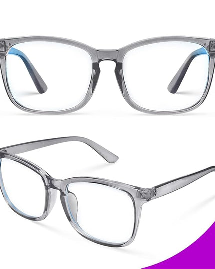 VISOONE Blue Light Blocking Glasses Square with Anti Computer Glare for Gaming Women and Men MONTANA