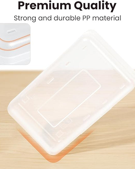 Sooez 6 Pack Pencil Box, Hard Pencil Boxes for School Supplies Bulk, Large Plastic Pencil Case with Lid, Clear Pencil Container, Stackable School Crayon Boxes Bulk for Kids