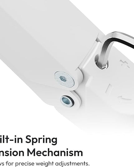 Pixio PS1D Wave White Dual Monitor Arm Stand Desk Mount - Fits up to 32 inches Monitors and up to 19.8lbs. VESA Compatibility and Integrated Cable Management