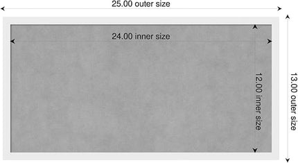 Amanti Art White Framed Magnetic Board 13x25 Small Vision Board for use with Magnets, 100% Metal Sheet to Display Items as Office Decor or for Home Organization in mudroom, Kitchen or Kids Room