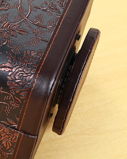 Arniche PU Leather Remote Control Organizer with 360° Spinning Design,Desk Organizer for TV Remote,Phone,Pen,Glasse,Mail,Tablet,Calculator,Controller-Home & Office Storage Caddy (Antique Brown) ﻿