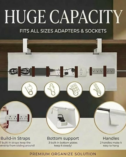 [Upgraded] Under Desk Cable Management, 36" Cord Organizer, with Silicone Pads (No Scratch!), 16 Cable Ties, Washable PE Honeycomb Base,Fits Any Desk 0-2.1", No Stinky Cardboard! Beige