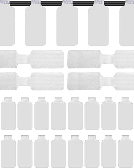 Eersida 60 Pieces Self Adhesive Cable Labels Wire Labels Nylon Writable Cord Tags Waterproof White Wire Cable Tags for Electronics Office Computers Management and Identification(Rectangle,3.54 Inch)