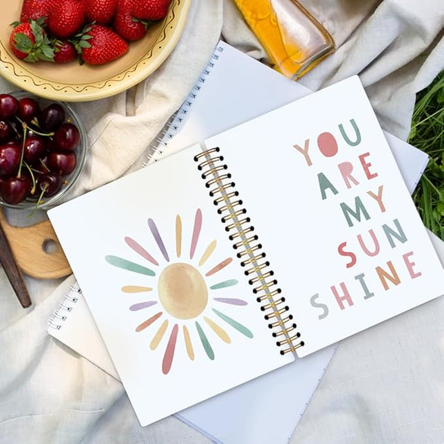 dvhdajed Boho Sunshine Inspirational Spiral Notebook, You Are My Sunshine Journaling Notebooks, Positive Affirmation Spiral Journal for Kids, Motivational Office School Supplies Gifts, 5.5x8.3 In
