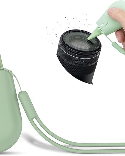 Pocket-Sized Silicone Camera Dust Blower Lens Air Blower, Small Camera Lens Cleaner Air Blower for Sensor LCD Keyboards Filters Printing, Sage Green Portable Dust Blower for Outdoor Travel Cleaning