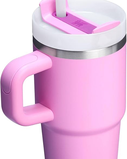 STANLEY Quencher H2.0 Tumbler with Handle and Straw 20 oz | Flowstate 3-Position Lid | Cup Holder Compatible for Travel | Insulated Stainless Steel Cup | BPA-Free | Peony