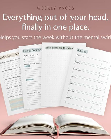 The ADHD Planner for Adults - Undated Daily & Weekly ADHD Journal for Disorganized People, 90 Days - Habit Tracker, Record Emotions & Mood - Academic Goals - Structure & Focus for Adults Brains