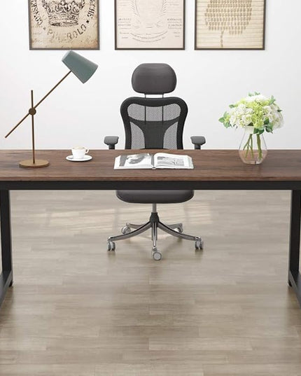Tribesigns Computer Desk, 63 inch Large Office Desk Computer Table Study Writing Desk Workstation for Home Office, Rustic Brown