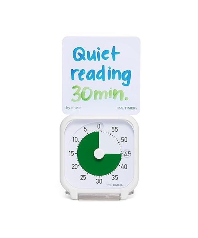 Time Timer 3 Inch Visual Timer – 60-Minute Quiet Portable Countdown Timer for Kids, Teachers, Students & Adults – Helps with Focus, Transitions, ADHD, Autism & Time Blindness – (Green & White)