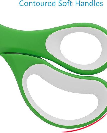 LIVINGO Scissors Bulk 24 Pack: 8” Sharp Scissors Set All Purpose for Office Middle High School Student Teacher Arts Crafts Supplies Cutting Wrapping Paper, Sewing Fabric Shears for Household