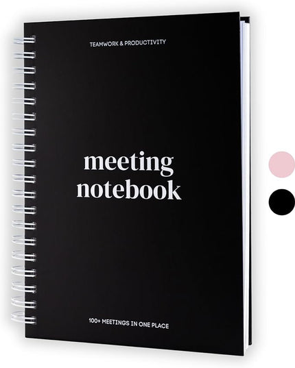 Lamare Meeting Notebook for Work Organization – Perfect Work Notebook for Note Taking & Meeting Planner for Productivity