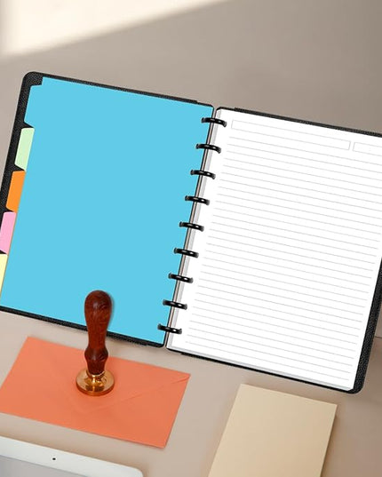 9 Disc Lined Paper Refills for Happy Planners - 100 Sheets/200 Pages Classic Size Lined Paper with 5 Sheets Dividers, 7" x 9.25"