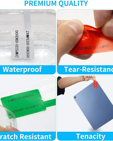 600 Cable Labels, JIQEZNL 20 Sheets Waterproof Cord Label for Electronics, 10 Colors Printable Wire Labeling Tags for Ethernet and Network, Write on Labels for Cable Organize