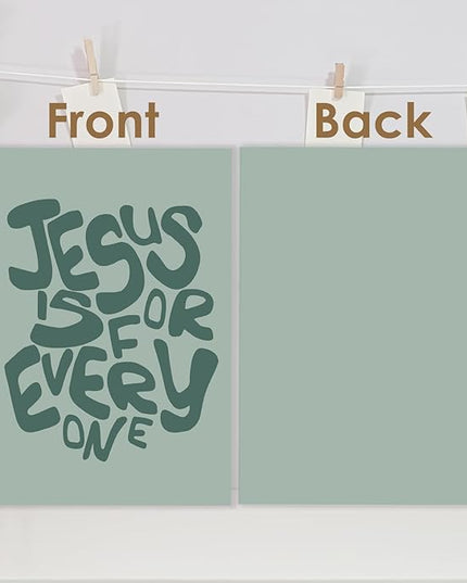 Sage Green Christian Spiral Journal Notebook 5.5x8.3in, Bible Scripture Journal for Woman, Jesus Is for Everyone Inspirational Religious Notebooks for Note Taking, Hardcover Notebook