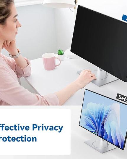 [2-Pack] 22 Inch Computer Privacy Screen Filter for 16:10 Widescreen Monitor, IPROKKO Removable 22in Anti Blue Light Glare Privacy Shield, Anti Spy Security Protector for Hp Dell Asus Acer Samsung