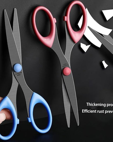 3 Pack 6.5" Multi-Purpose Scissors, Arts and Crafts Scissors,for Office, Home, School and Sewing (Blue)