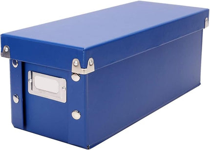 Snap-N-Store CD Storage Box - Pack of 1/2 - Durable Disc Holder with Lid to Store for Discs (2 Pack - Classic, Classic Blue)